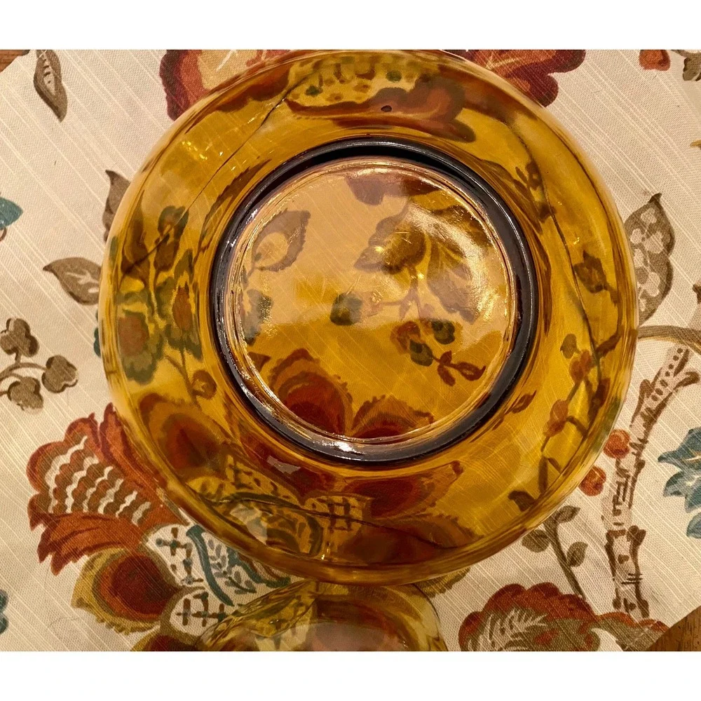 Vintage Amber Glass Chip and Dip Set – Anchor Hocking Fairfield Scalloped Bowls